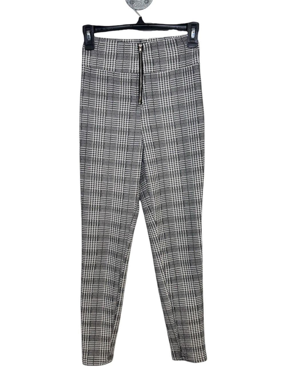 SHEIN Women's Black and White Houndstooth Pants Size XS